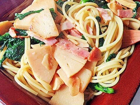 筍と春菊のパスタ レシピ 作り方 By バカゾクあいこ 楽天レシピ 筍と春菊のパスタ レシピ 作り方 By バカゾクあいこ 楽天レシピ